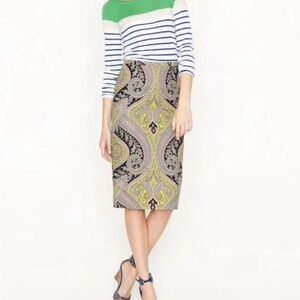 J.Crew Sovereign‎ Paisley Pencil Skirt